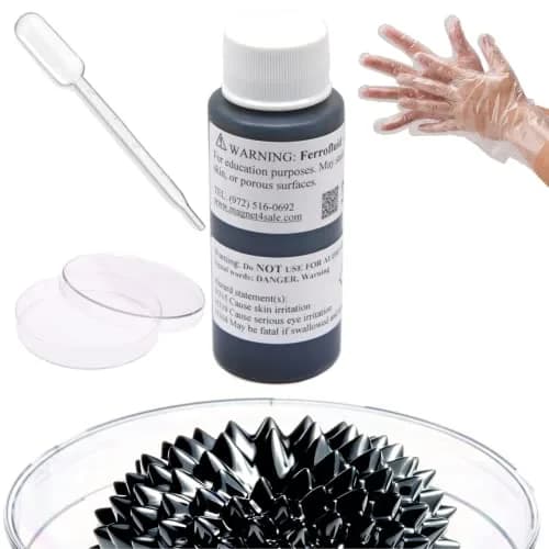 CMS MAGNETICS Ferrofluid Science Experiment Kit 59mL (2 Fl Oz) | Visualizing Magnetic Fields thumbnail 1