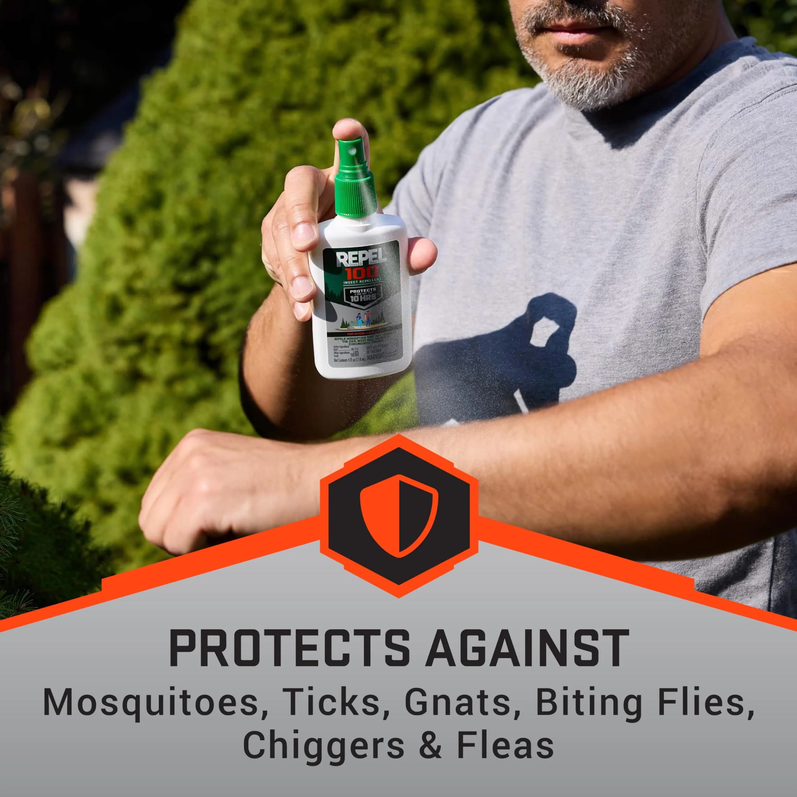 Repel 100 Insect Repellent 4 Oz (118ml) Pump Spray, 98.11% DEET | Repels Mosquitoes, Ticks, Gnats, Biting Flies, Chiggers & Fleas for 10 Hours - view 5