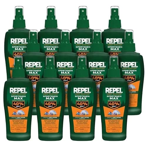 Repel Sportsmen Max Formula Pump Spray 40% DEET Insect Repellent 180ml (6 Fl Oz) | EPA Registered for Mosquitoes & Ticks thumbnail 1