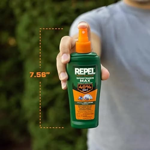 Repel Sportsmen Max Formula Pump Spray 40% DEET Insect Repellent 180ml (6 Fl Oz) | EPA Registered for Mosquitoes & Ticks thumbnail 7