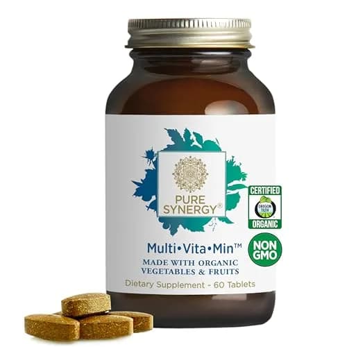 PURE SYNERGY Multi·Vita·Min for Men & Women 60 Tablets | Whole-Food Organic Multivitamin thumbnail 1