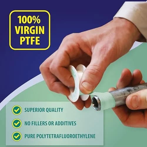 Gasoila Green PTFE Thread Seal Tape | Leak-Proof, High-Density, Non-Toxic (1/2 Inch x 260 Inch) thumbnail 2