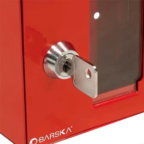 Barska Red Steel Emergency Key Box with Breakable Glass & Hammer | 1 Unit thumbnail 6