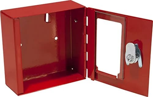 Barska Red Steel Emergency Key Box with Breakable Glass & Hammer | 1 Unit thumbnail 2