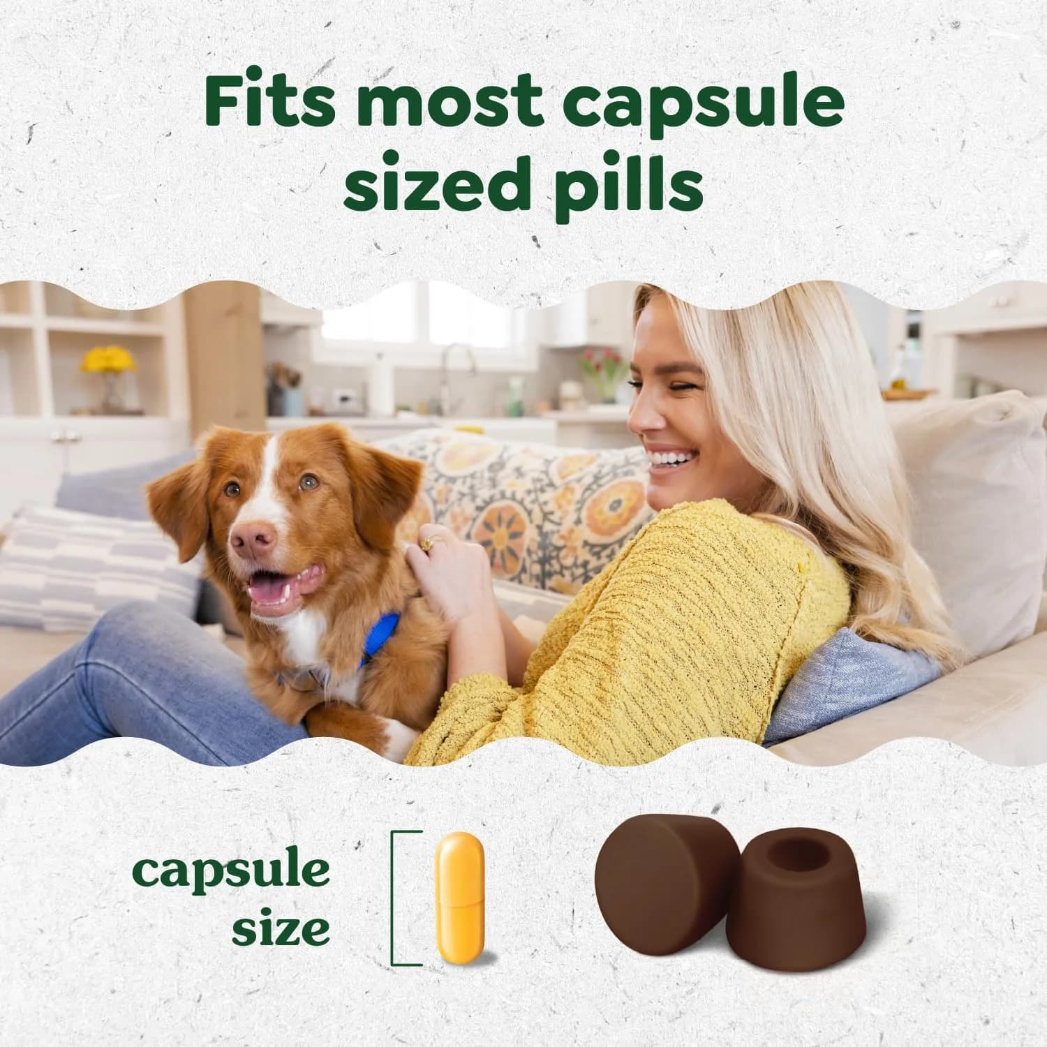 Greenies Pill Pockets Large Size Dog Treats Hickory Smoke 180 Count (30 Count x 6 Packs) | Vet-Recommended Medication Masking Treats - view 5