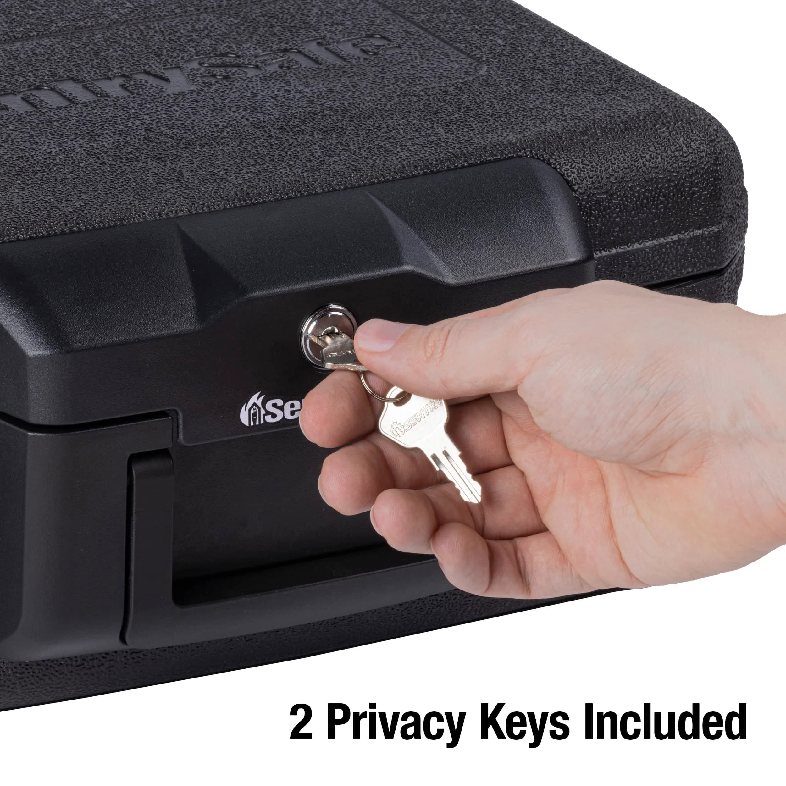SentrySafe Fireproof Money Safe with Key Lock, Black 14.3 in W x 6.1 in H | Fire Resistant Document Box thumbnail 5