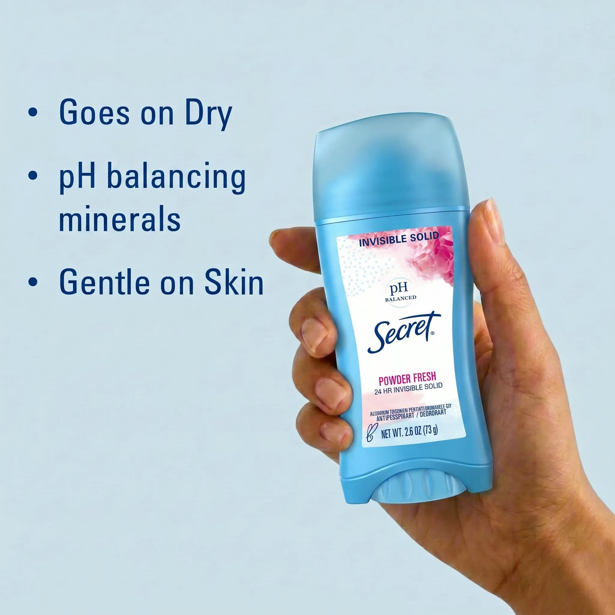 Secret Powder Fresh Invisible Solid Antiperspirant for Women, 2.6 oz Stick (Pack of 2) - view 2