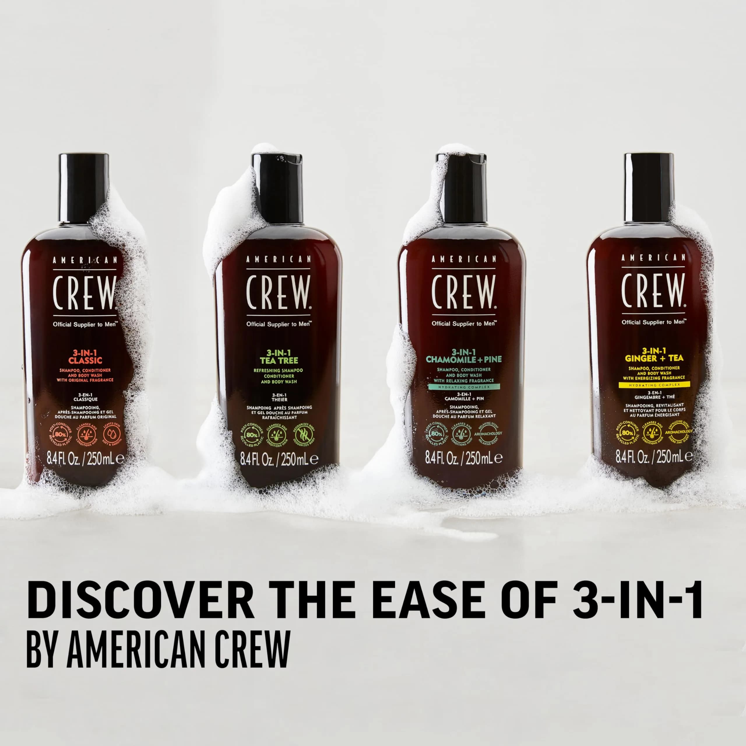 American Crew 3-in-1 Shampoo, Conditioner & Body Wash 1000ml (33.8 Fl Oz) | Classic Scent for Men - view 6