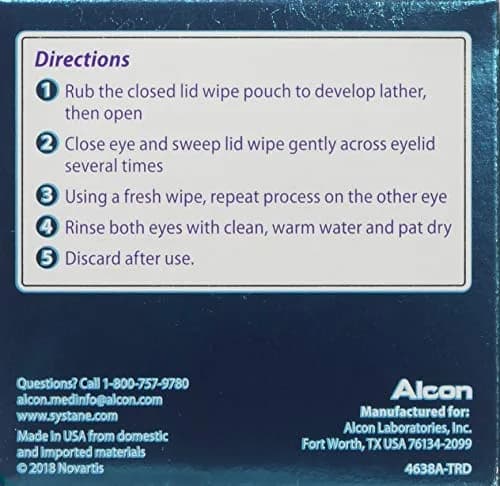 Systane Lid Wipes Eyelid Cleansing Wipes 30 Count | Microfiber, No Flavor, USA Origin thumbnail 2