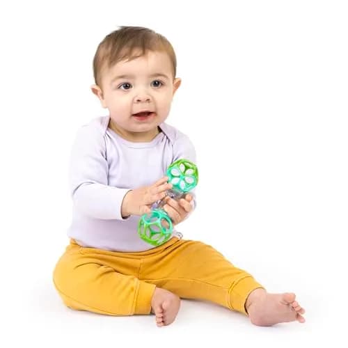 Bright Starts Oball Shaker Rattle Toy | BPA-Free, Easy Grip for Newborns & Infants thumbnail 3