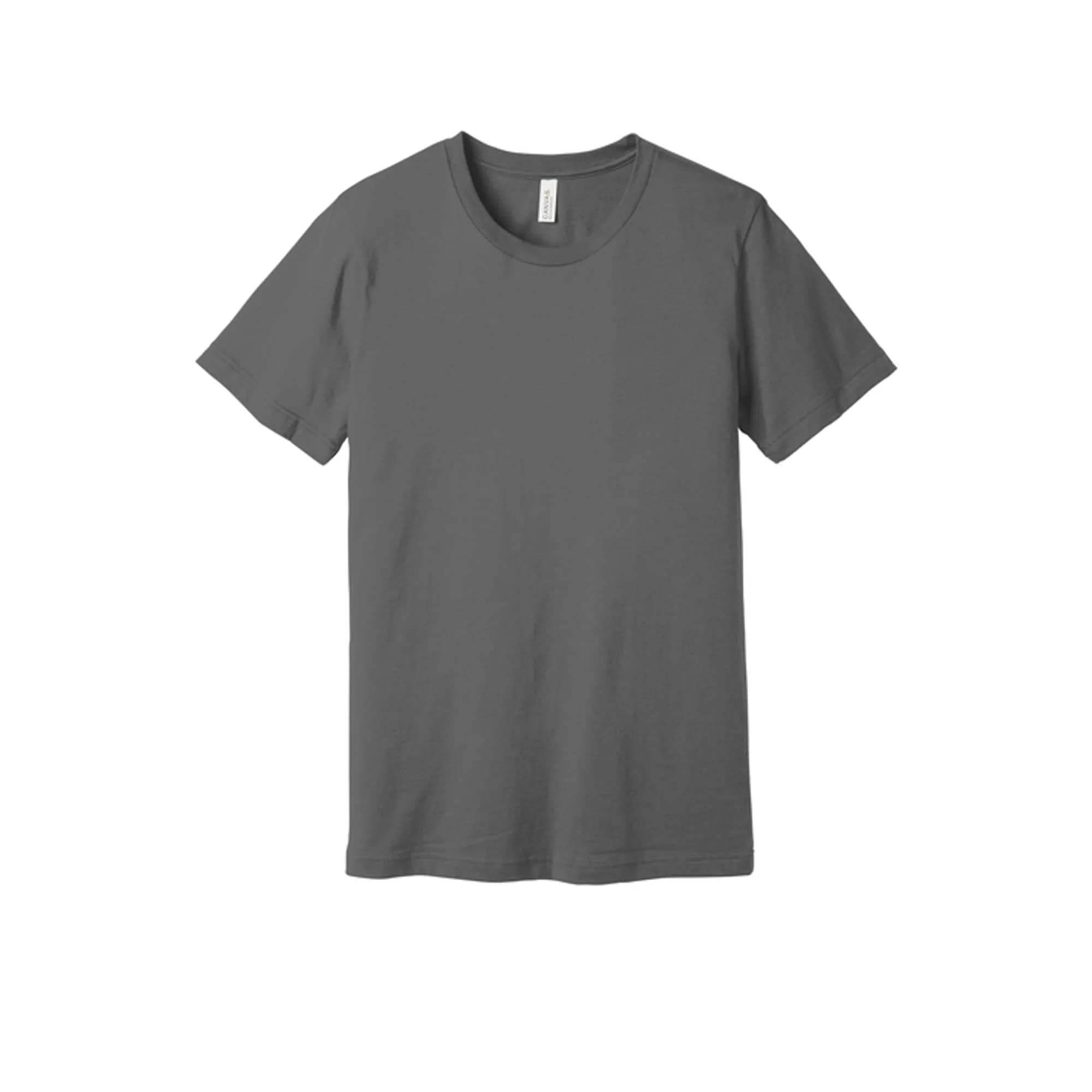 Bella + Canvas Jersey Short Sleeve Tee | Unisex Cotton T-Shirt in Asphalt (3X-Large) for Casual Wear
