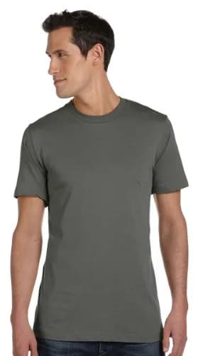 Bella + Canvas Jersey Short Sleeve Tee | Unisex Cotton T-Shirt in Asphalt (3X-Large) for Casual Wear thumbnail 2