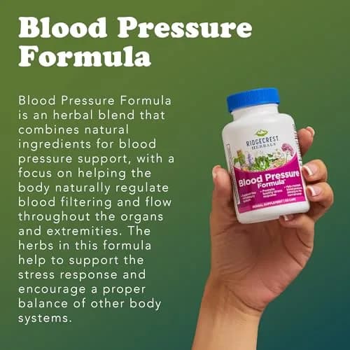 RidgeCrest Herbals Blood Pressure Herbal Formula Circulation Support 60 Ct | Natural Circulatory Tonic for Adults thumbnail 5