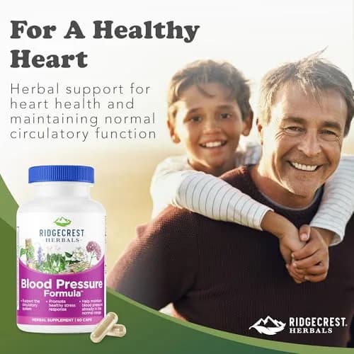 RidgeCrest Herbals Blood Pressure Herbal Formula Circulation Support 60 Ct | Natural Circulatory Tonic for Adults thumbnail 6
