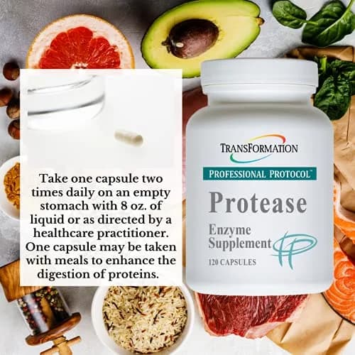 TRANSFORMATION Enzymes - Protease Digestive Supplement 120 Capsules | Supports Healthy Digestion & Immunity thumbnail 2