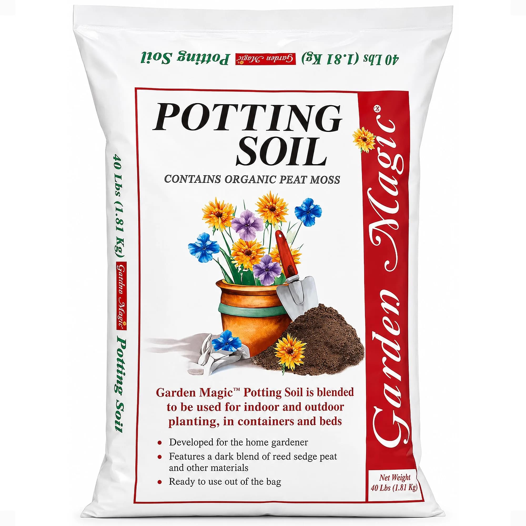 Garden Magic 20 lb Potting Soil Mix | Moisture-Retaining for Indoor & Outdoor Plants