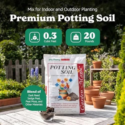 Garden Magic 20 lb Potting Soil Mix | Moisture-Retaining for Indoor & Outdoor Plants thumbnail 2