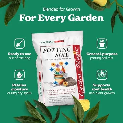 Garden Magic 20 lb Potting Soil Mix | Moisture-Retaining for Indoor & Outdoor Plants thumbnail 3