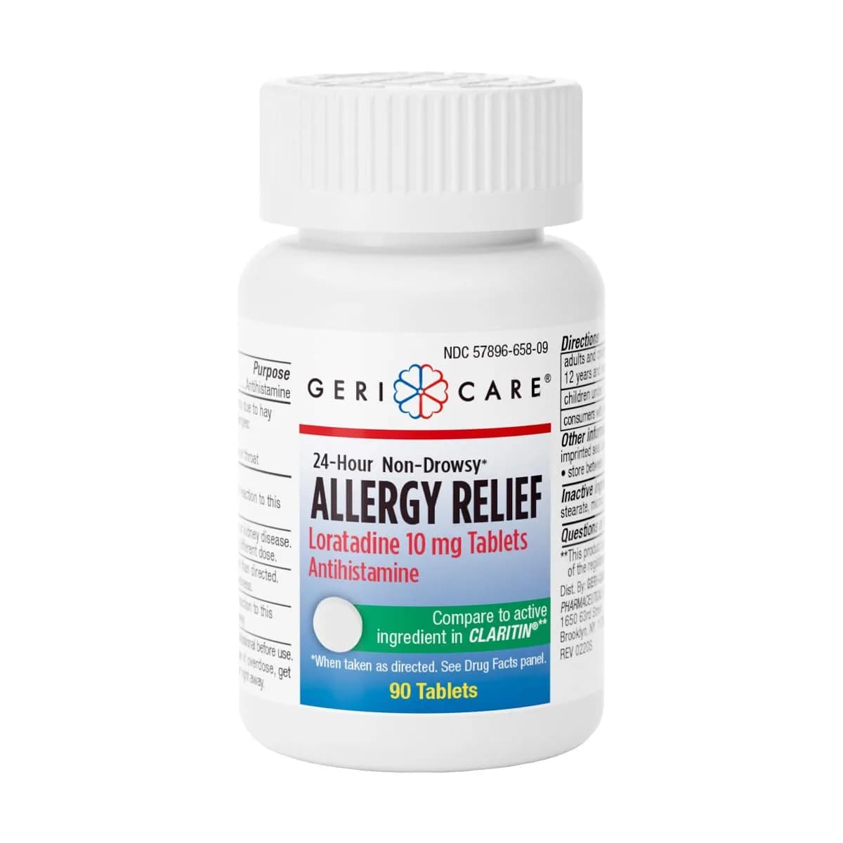 GeriCare Loratadine 10mg Non-Drowsy 24-Hour Allergy Relief | Effective Antihistamine Tablets — ta