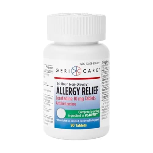 GeriCare Loratadine 10mg Non-Drowsy 24-Hour Allergy Relief | Effective Antihistamine Tablets thumbnail 1