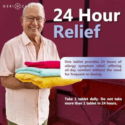 GeriCare Loratadine 10mg Non-Drowsy 24-Hour Allergy Relief | Effective Antihistamine Tablets thumbnail 7