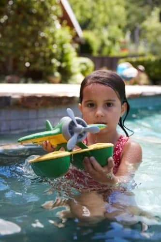 Green Toys Seaplane Bath Toy, 22.86cm (9in) L x 25.4cm (10in) H | BPA-Free, Phthalate-Free Floatplane for Pincer Grip thumbnail 2