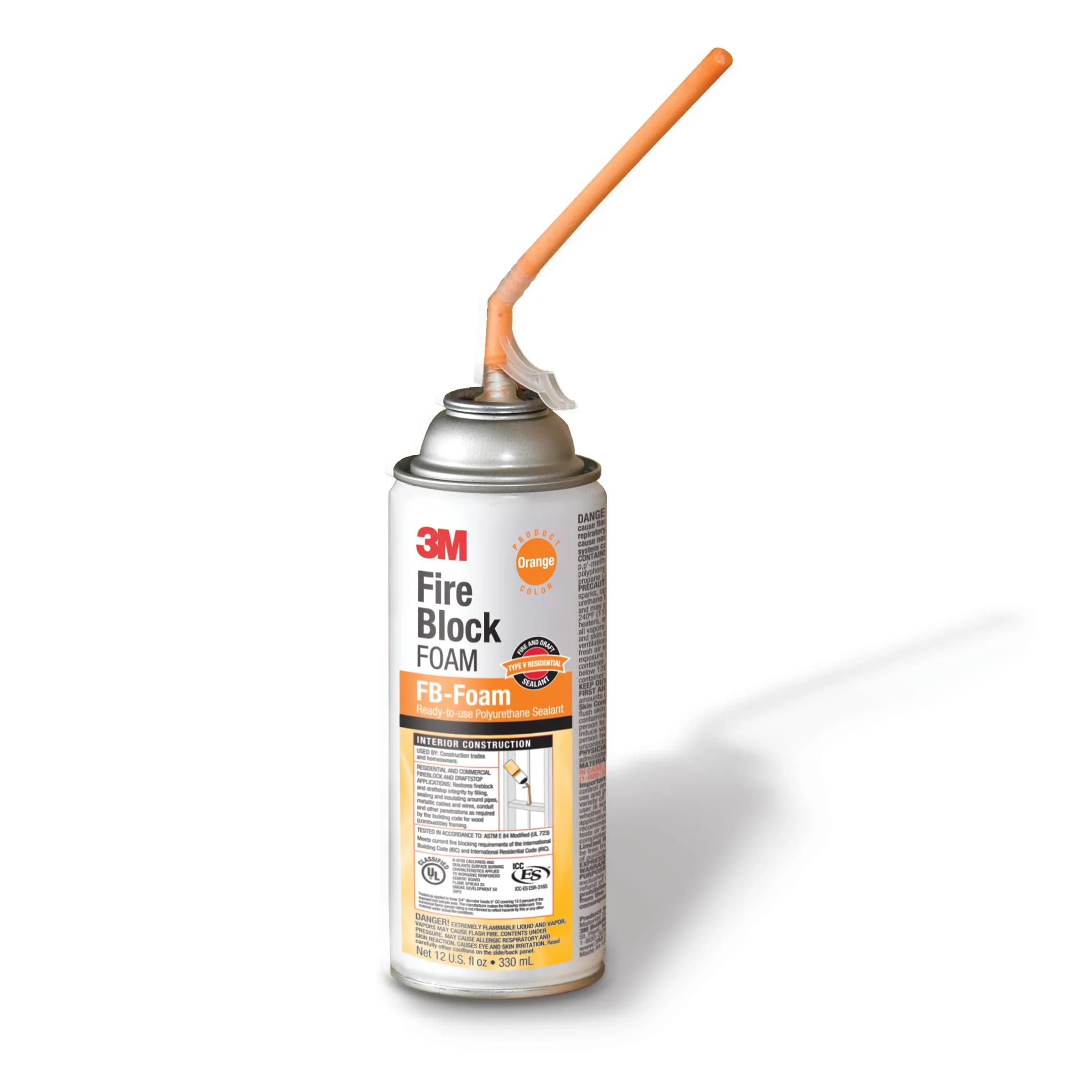 3M Fire Block Foam FB-Foam Orange 355ml (12 fl oz) | Tested ASTM E84 Type V Fireblock - main product image