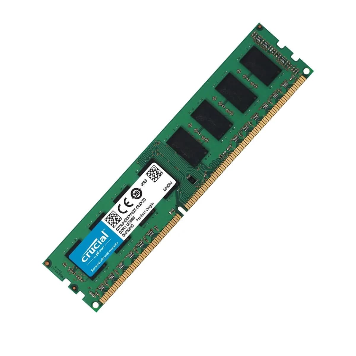 Crucial 8GB DDR3L PC3-12800 UDIMM 1600MHz CL11 1.35V Desktop Memory Module | CT102464BD160B — Multicolor