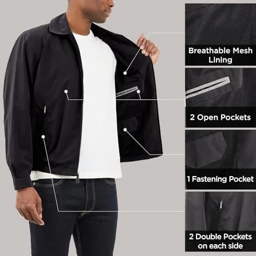 London Fog Men's Auburn Zip-Front Golf Jacket 4X-Large Big | Wind & Water Resistant thumbnail 6