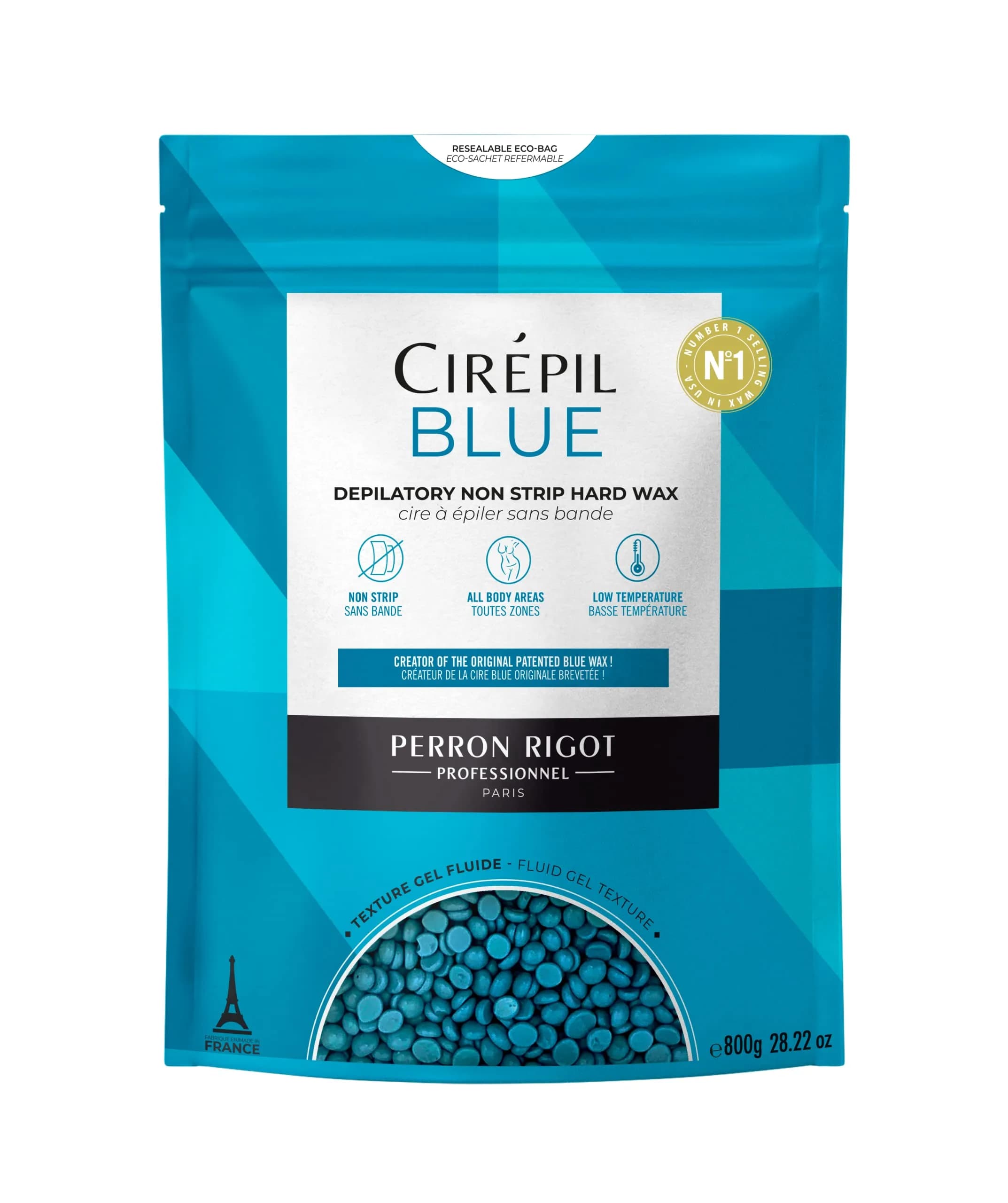 Cirepil Blue Stripless Hard Wax Beads 800g (28.22oz) | Professional Hair Removal for Face, Bikini & Body - main product image