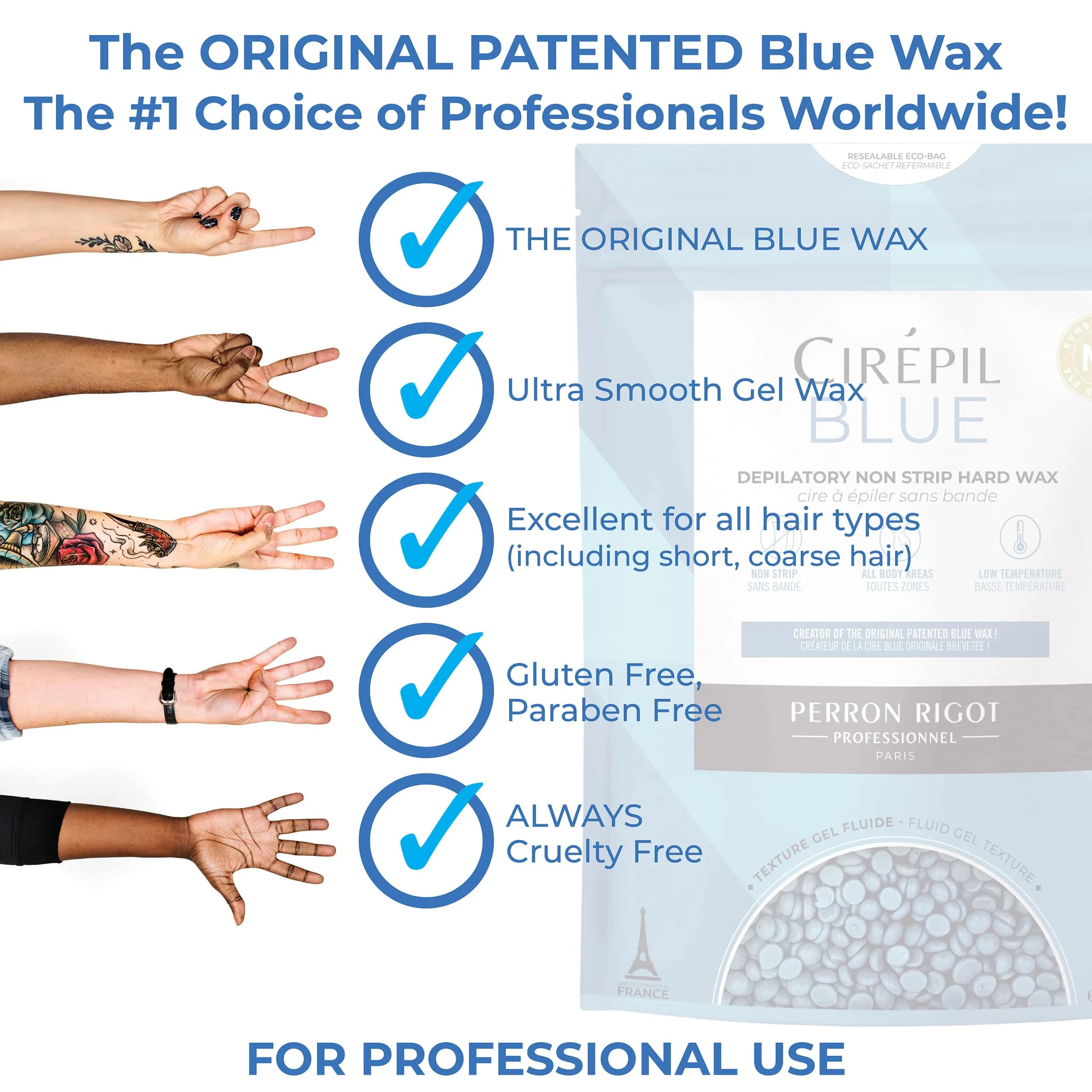 Cirepil Blue Stripless Hard Wax Beads 800g (28.22oz) | Professional Hair Removal for Face, Bikini & Body - view 6