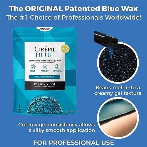 Cirepil Blue Stripless Hard Wax Beads 400g (14.11oz) | Professional Hair Removal for Face, Bikini, Body thumbnail 4