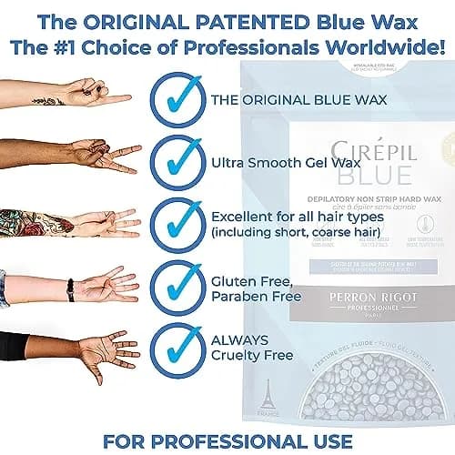Cirepil Blue Stripless Hard Wax Beads 400g (14.11oz) | Professional Hair Removal for Face, Bikini, Body thumbnail 6