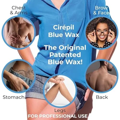 Cirepil Blue Stripless Hard Wax Beads 400g (14.11oz) | Professional Hair Removal for Face, Bikini, Body thumbnail 2