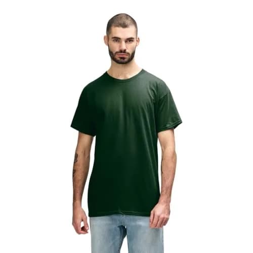 Gildan Heavy Cotton T-Shirt Large Forest Green | 100% Preshrunk Cotton thumbnail 1