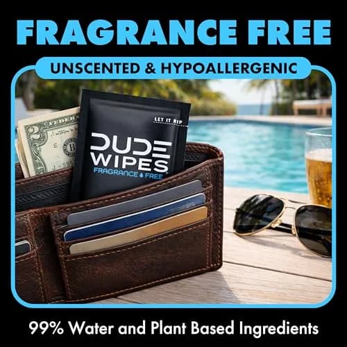 DUDE Wipes On-The-Go Unscented Adult Flushable Travel Wipes 30 Count | Plant-Based & Septic-Safe thumbnail 4