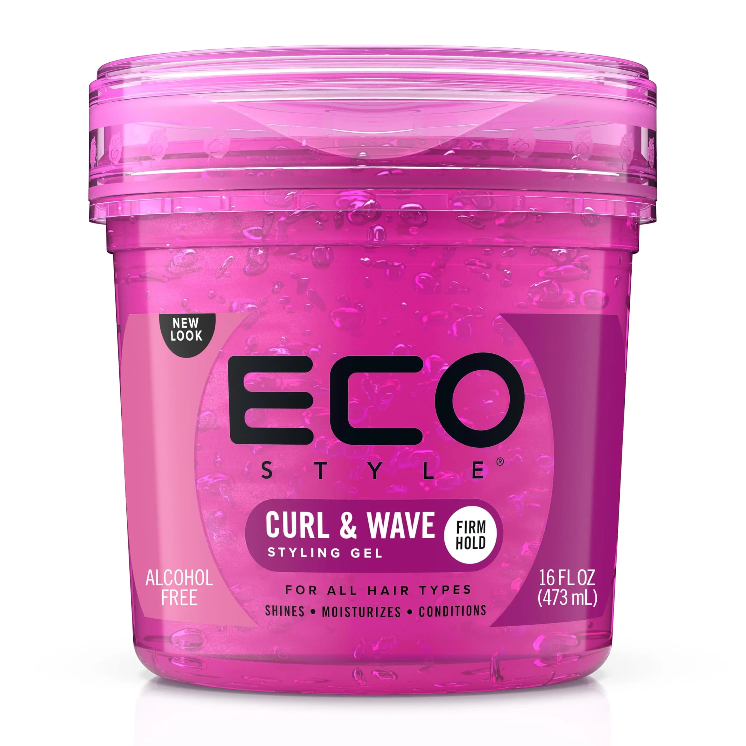 Eco Style Curl and Wave Hair Gel - Alcohol-Free, Flake-Free Hold - 236ml (8 Oz) | Perfect for Curly & Wavy Hair - main product image