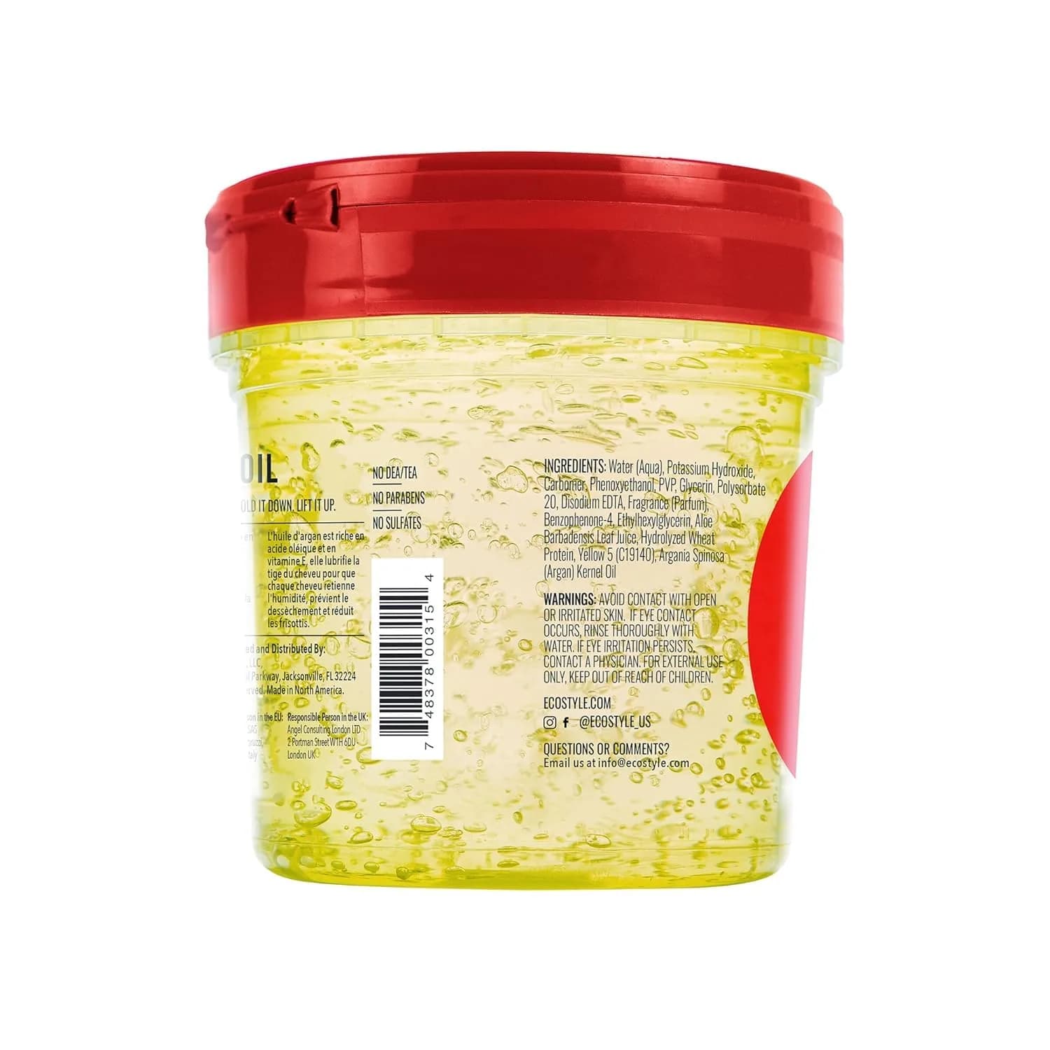Eco Style Moroccan Argan Oil Styling Gel 236ml (8 oz) | Maximum Hold & Shine - view 2