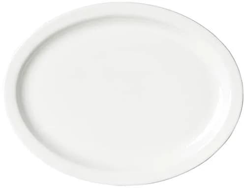 CAC China NCN-13 Clinton Narrow Rim 11-1/2-Inch Porcelain Oval Platter | Super White, Durable & Oven Safe thumbnail 2