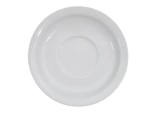CAC China NCN-2 Clinton Narrow Rim 5-5/8-Inch Super White Porcelain Saucer | Durable, Microwave & Dishwasher Safe thumbnail 1