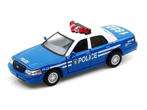 KiNSMART Ford Crown Victoria NYPD 5" 1:42 Scale Police Interceptor Car w/Pullback Action | Authentic Die-Cast Police Model for Kids & Collectors thumbnail 1