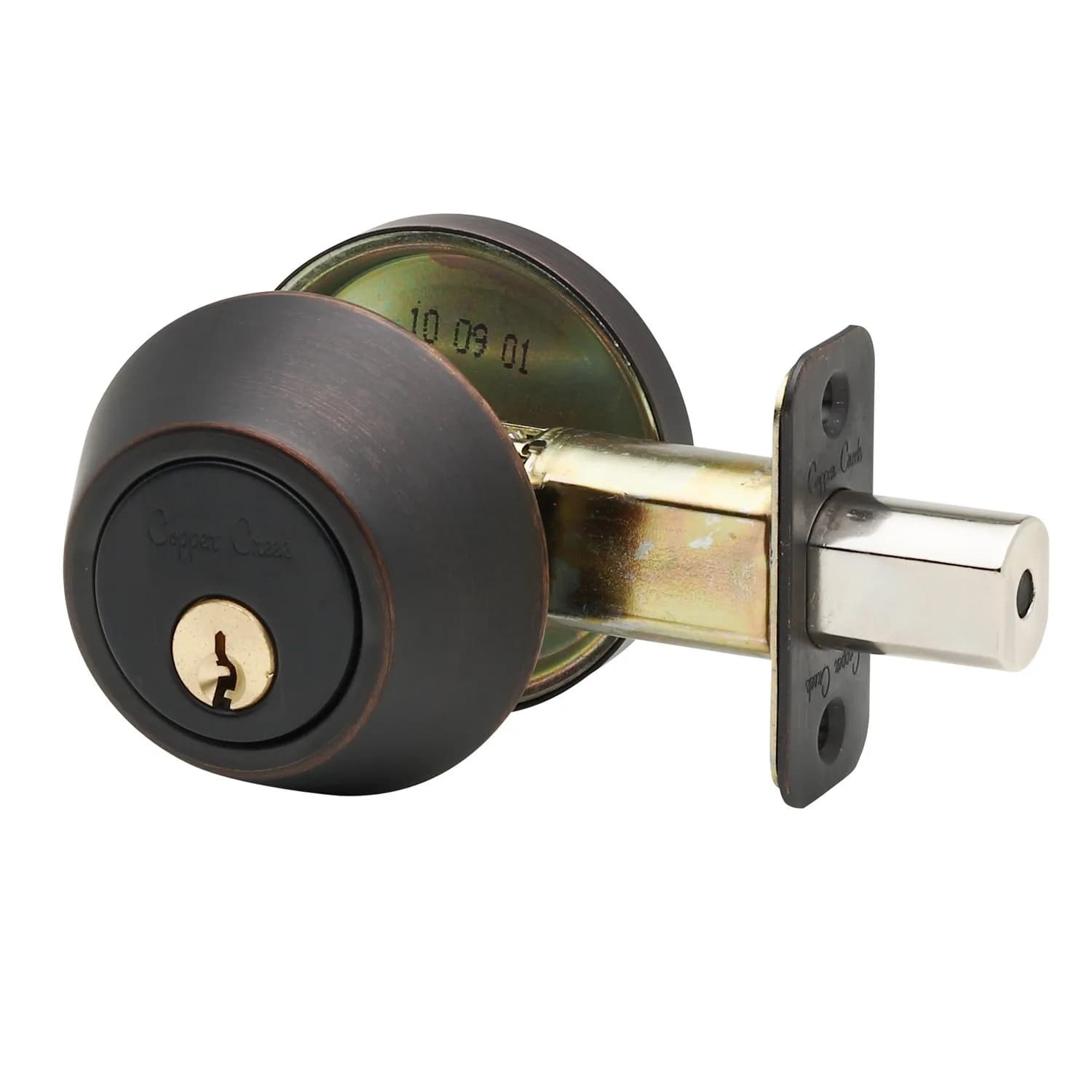 Copper Creek Single Cylinder Deadbolt Standard Size Black | ANSI Grade-3 Security — Tuscan Bronze