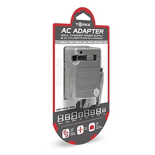 Tomee AC Adapter Charger for Nintendo 3DS/3DS XL/2DS/DSi/DSi XL/New 3DS/New 3DS XL 100-245V, 1.2m (4ft) Cable | Fold-Away Plug thumbnail 1