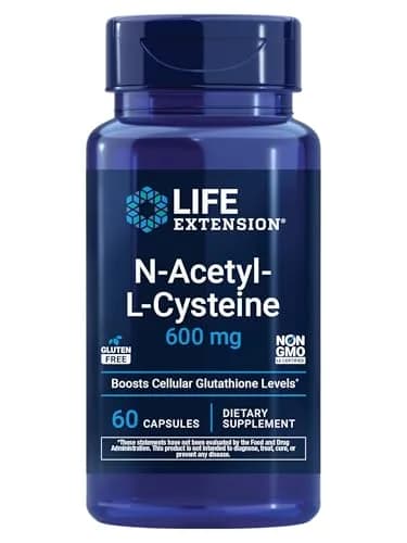 Life Extension N-Acetyl-L-Cysteine (NAC) 600 mg Capsules | Potent Antioxidant Support for Immune, Liver & Respiratory Health thumbnail 1