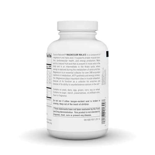 Source Naturals Magnesium Malate 3750 MG (200 Capsules) | Supports Muscles & Energy Production thumbnail 4