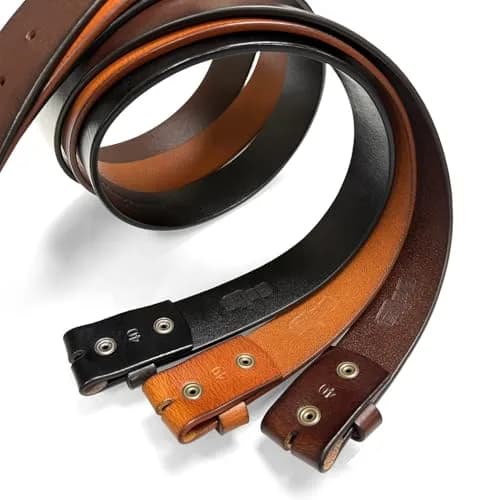 Belts.com Full Grain Leather Belt Strap 38mm (1.5") | Genuine Leather, Snap Buckle System thumbnail 4