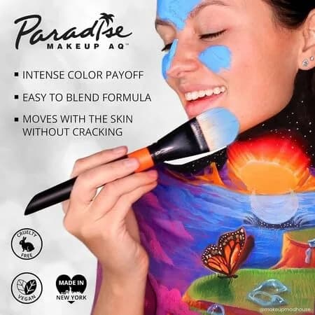 Mehron Makeup Paradise AQ - DARK BLUE | Water-Activated Face & Body Paint, 1.16 oz, Vibrant & Long-Lasting thumbnail 9