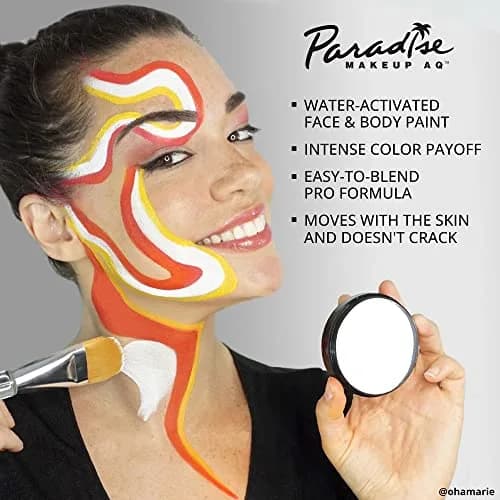 Mehron Makeup Paradise AQ - TEAL | Water-Activated Face & Body Paint, 1.16 Oz, Vibrant & Easy to Blend thumbnail 5