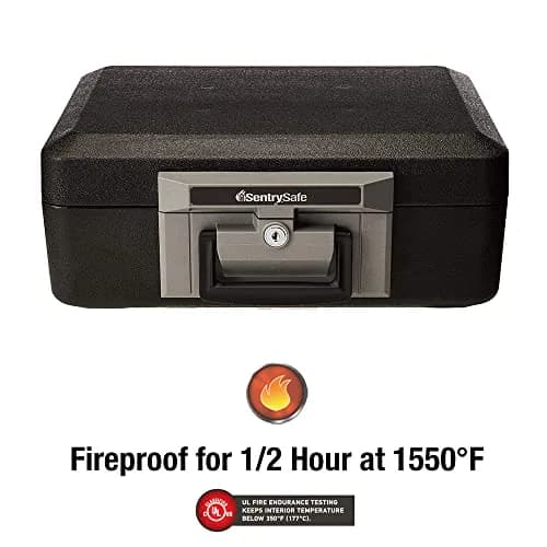 SentrySafe Fireproof Safe Box 1160 with Key Lock, 0.25 cu. ft. (7 L) | UL Classified Fire Endurance thumbnail 3