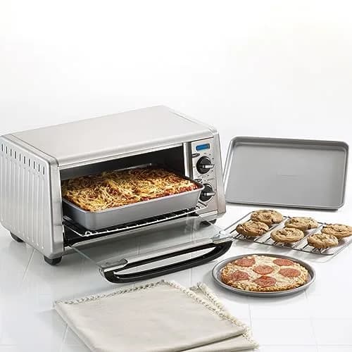 Farberware Gray Bakeware Steel Nonstick Toaster Oven Pan Set 4-Piece Baking Set 18cm (7.1in) x 18cm (7.1in) | Durable & Warp-Resistant thumbnail 9